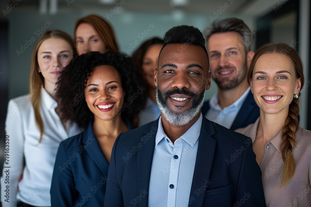 Group portrait of smiling business people Group portrait of smiling business people