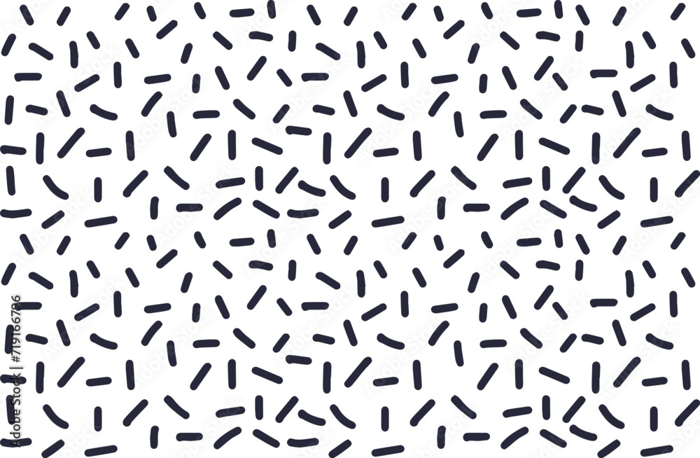 Cute doodle sprinkles vector seamless pattern. Playful scribble background on white