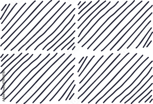 Scribbles cute diagonal lines doodle pattern. Vector illustration