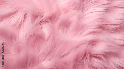 Pink furr background, Surface wool texture, copy space for text, AI generated