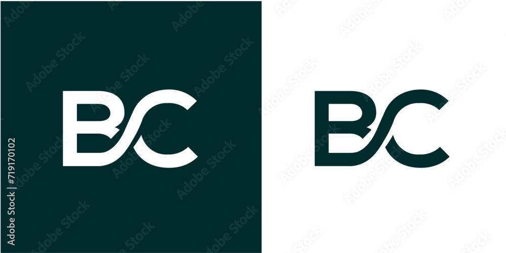 BC initial letter logo design template vector