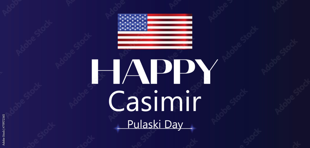 Happy Casimir Pulaski Day Beautiful Text Design