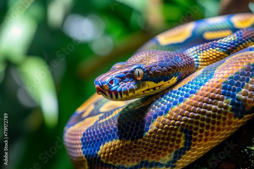 Iridescent Serpent: A Spectacle of Color and Pattern