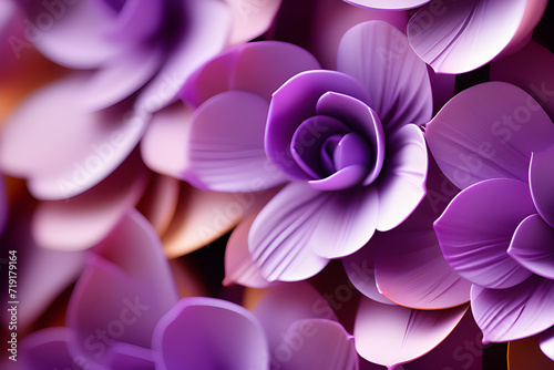 Flores roxas detalhadas vistas de perto decoração © Israel