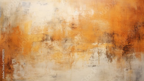 Textured canvas of weathered rust, vivid orange patina, distressed painting metal wall, vintage aged surface, contemporary spray paint art photo