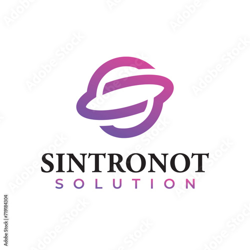 Space theme logo design, space planet astronaut, tech field logo design