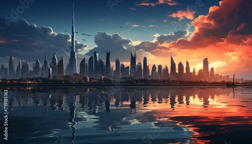 Cityscape Voyager: Exploring the Dubai at dawn photo