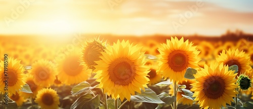 Sunflowers in the field, Generative ai