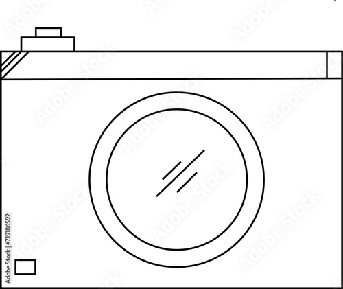 Camera Front View - illustration of Camera - Transparent Background PNG icon Social media 