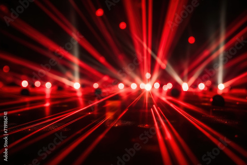 Abstract Background With Red Light Rays, Technologies Concept
