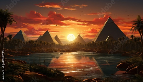 Ancient Horizon Observer  Roaming the Giza at sunset