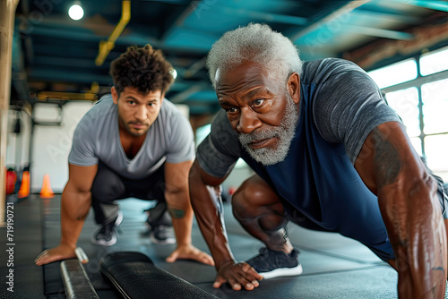 Seniors Powering Through a Gym Workout