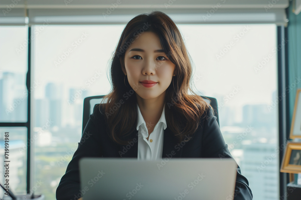 Portrait of a beautiful Asian business woman in the office Portrait of a beautiful Asian business woman in the office