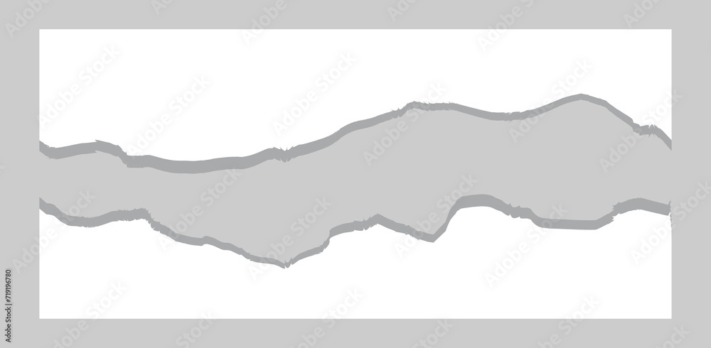 Torn paper edges for background. Ripped paper texture with grey background . Vector illustration. 22.11. Torn paper edges for background. Ripped paper texture with grey background . Vector illustration. 22.11.