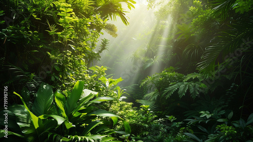 The vegetation of a tropical forest
