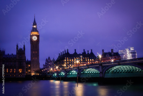 Westminster London england uk at blue hour 