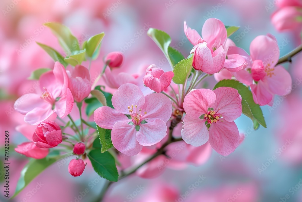 Apple Tree Blossoms in Full Bloom