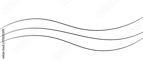 Thin line wavy abstract vector background.