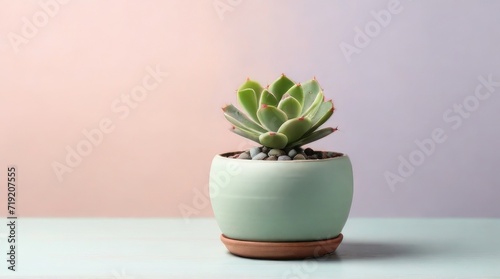 Small plant in pot succulents or cactus isolated on white background