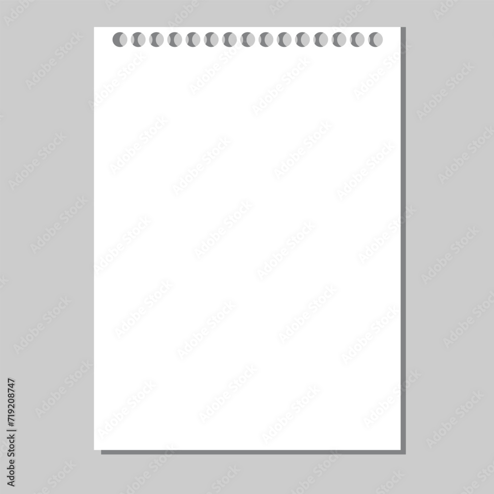 Blank loose leaf notebook paper background. Realistic line paper note. Notebook paper with lines design. Blank notebook paper sheet with lines vector illustration Blank loose leaf notebook paper background. Realistic line paper note. Notebook paper with lines design. Blank notebook paper sheet with lines vector illustration