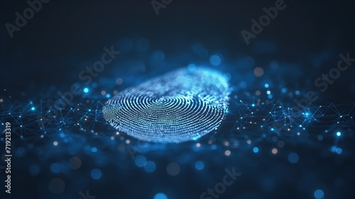 Fingerprint authentication button, glow photo
