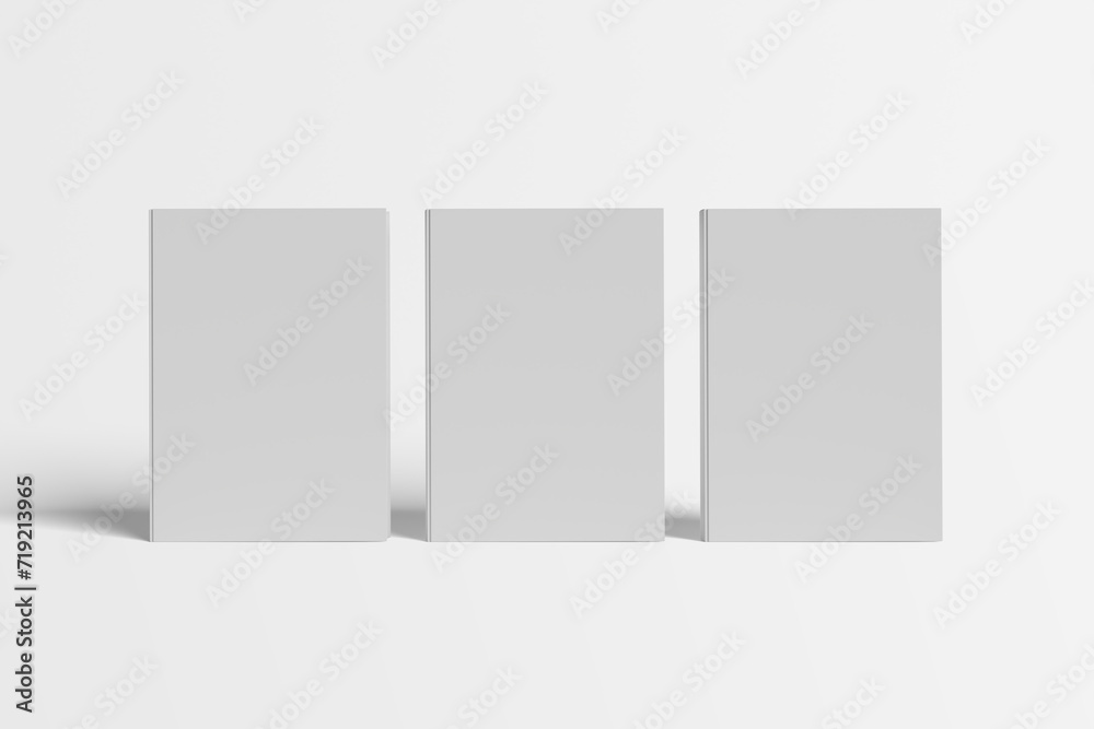 Realistic magazine or brochure mockup with white background Realistic magazine or brochure mockup with white background