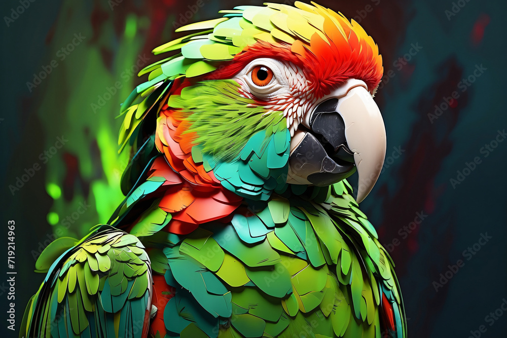 Obraz premium Abstract parrot image