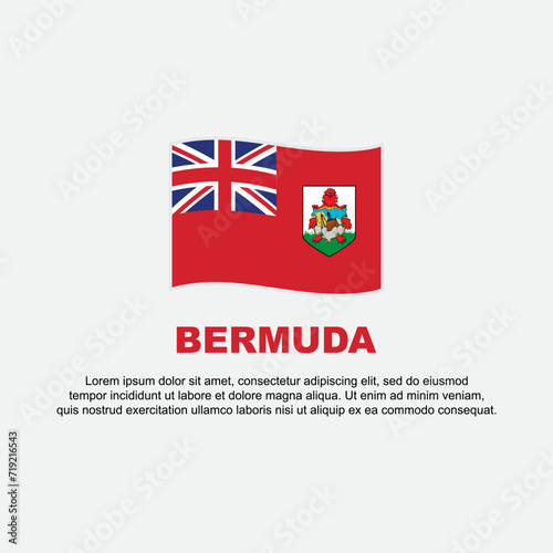 Bermuda Flag Background Design Template. Bermuda Independence Day Banner Social Media Post. Bermuda Background