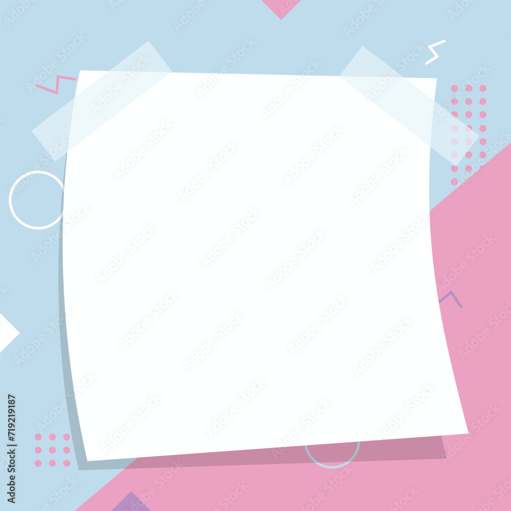 Cute abstract geometric pastel notepad and memo pad background Cute abstract geometric pastel notepad and memo pad background