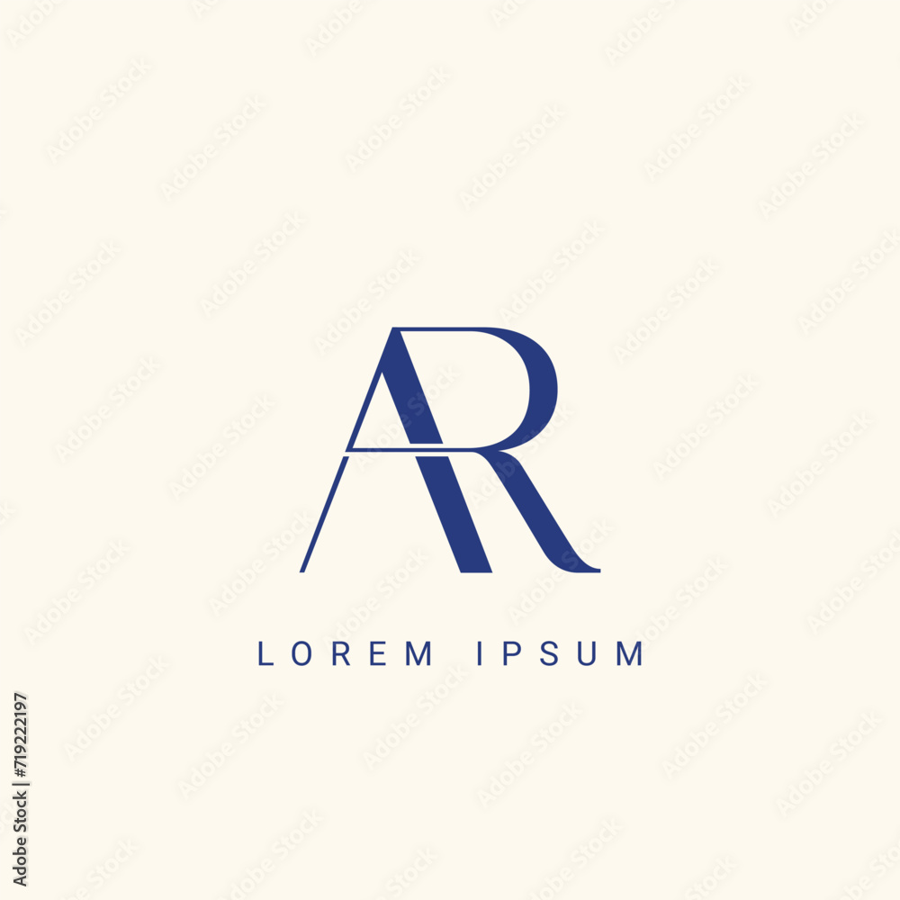 Unique letter AR logo company and icon business shaped butterfly. Vector illustration Unique letter AR logo company and icon business shaped butterfly. Vector illustration