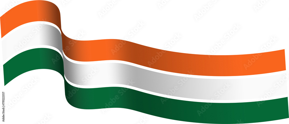 Indian Flag Independence Day Wavy Line Ribbon Indian Flag Independence Day Wavy Line Ribbon