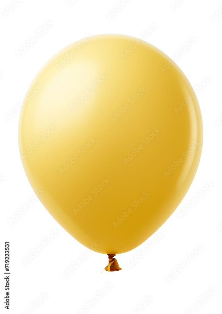 Yellow balloon isolated on transparent or white background Yellow balloon isolated on transparent or white background