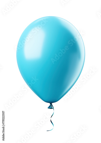 Blue balloon isolated on transparent or white background
