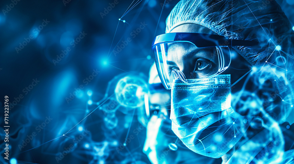 Futuristic Virtual Reality Technology, Man Using Innovative Tech for Gaming and Entertainment