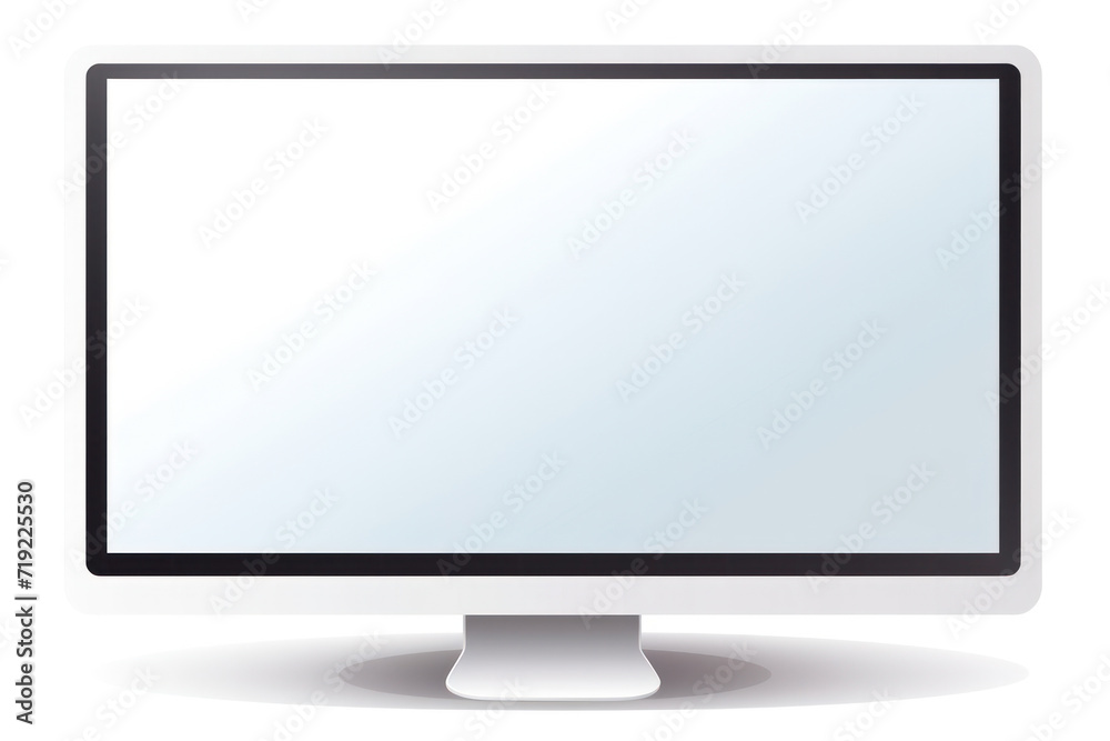 Modern LCD Monitor with Blank Display: Business Technology Illustration Modern LCD Monitor with Blank Display: Business Technology Illustration