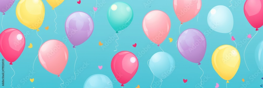 colorful background with balloons