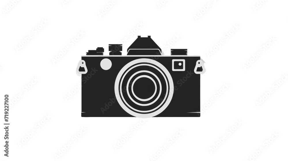 A minimalistic camera icon isolated on transparent background. A minimalistic camera icon isolated on transparent background.