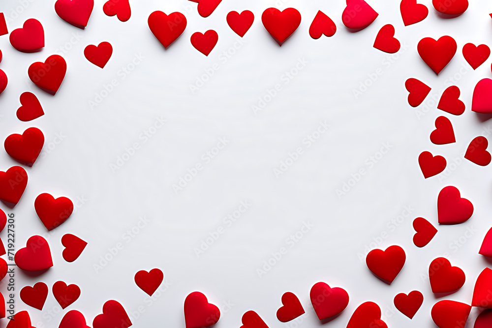 white background with hearts