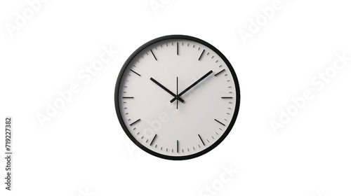 A minimalistic clock icon isolated on transparent background.