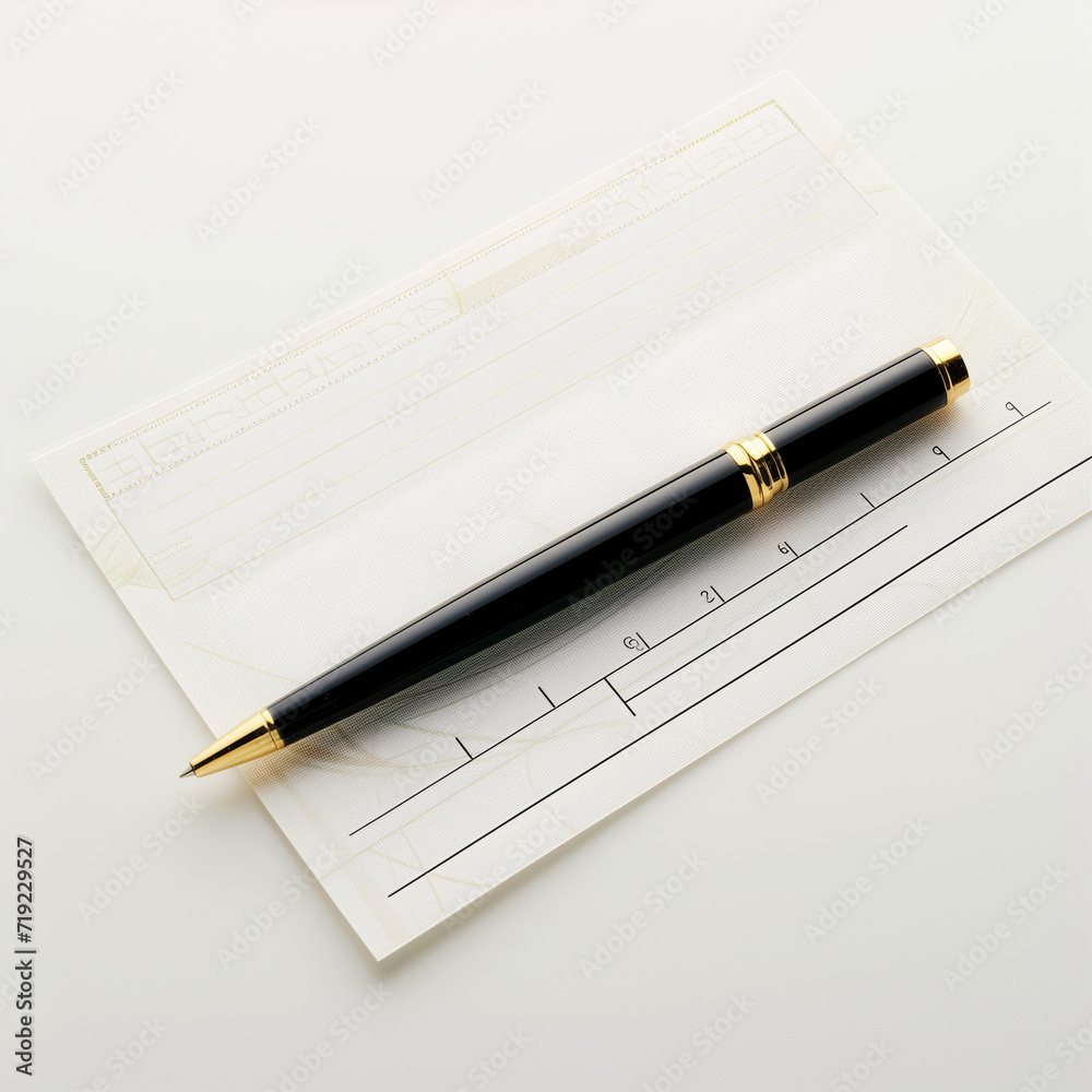 Classic Pen on Check Classic Pen on Check