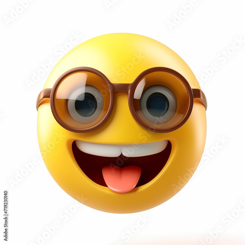 The Joyful Emoji with Glasses Ai generated