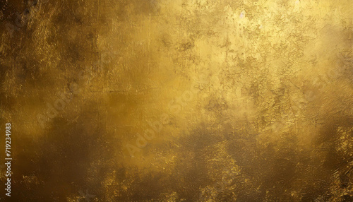 Gold background. Rough golden texture. Luxurious gold template for text design, lettering. © netsay