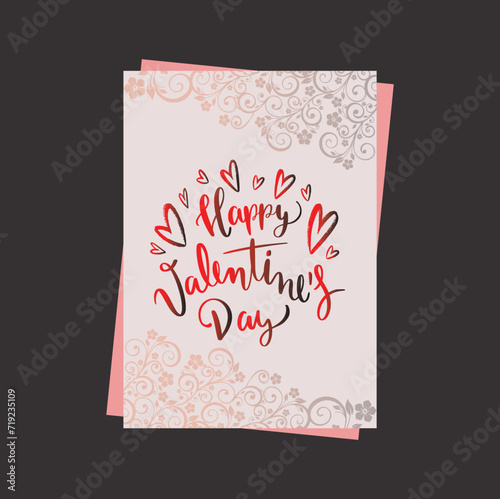  vector cute valentines day set with pink and white envelope card with wish and valentines with love confession