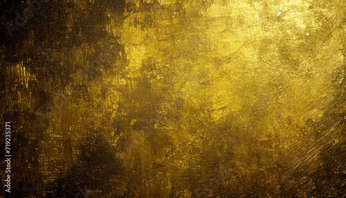 Gold background. Rough golden texture. Luxurious gold template for text design, lettering. photo