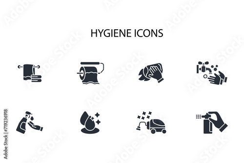 Hygiene icon set.vector.Editable stroke.linear style sign for use web design,logo.Symbol illustration.
