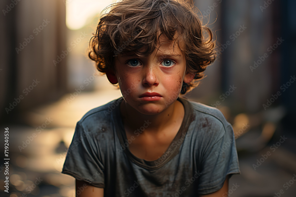 Sad boy sitting sad, concept of bulling in school. Sad boy sitting sad, concept of bulling in school.