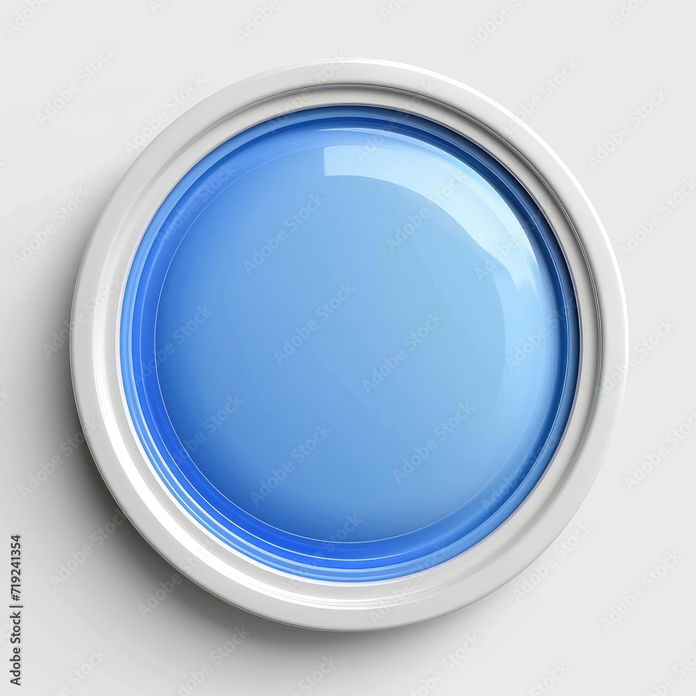 Blue 2017 Round White Button Shadow, 3d illustration Blue 2017 Round White Button Shadow, 3d illustration