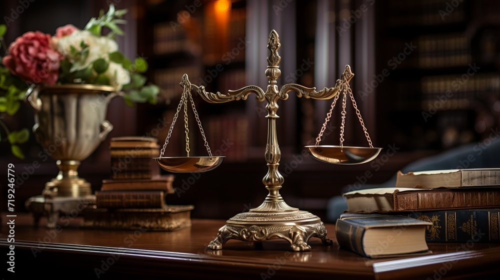 Justice scales   a still life of legal weighing scale symbolizing law and equality