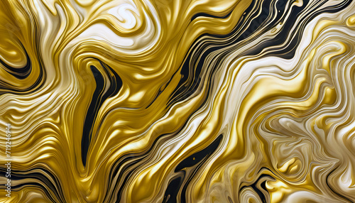 Abstract Golden Swirls Background