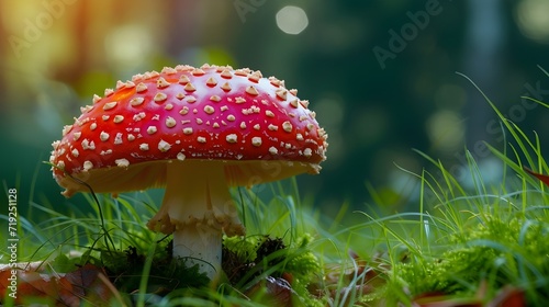 Beautiful red cap mushroom.